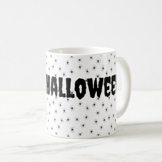 Spooky kleine spieren over Halloween Koffiemok (Voorkant rechts)