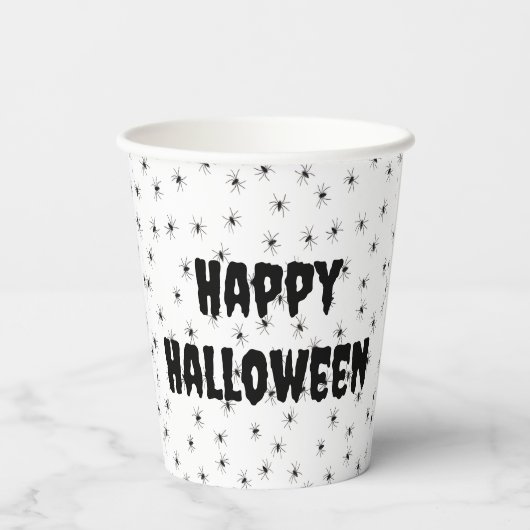 Spooky kleine spieren over Halloween Papieren Bekers (Achterkant)