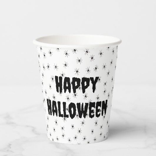 Spooky kleine spieren over Halloween Papieren Bekers (Voorkant)