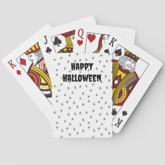 Spooky kleine spieren over Halloween Pokerkaarten (Achterkant)
