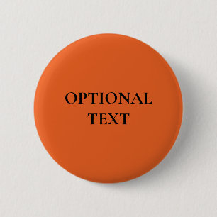 Spooky kleuren - Deep Oranje aangepaste tekst Butt Ronde Button 5,7 Cm