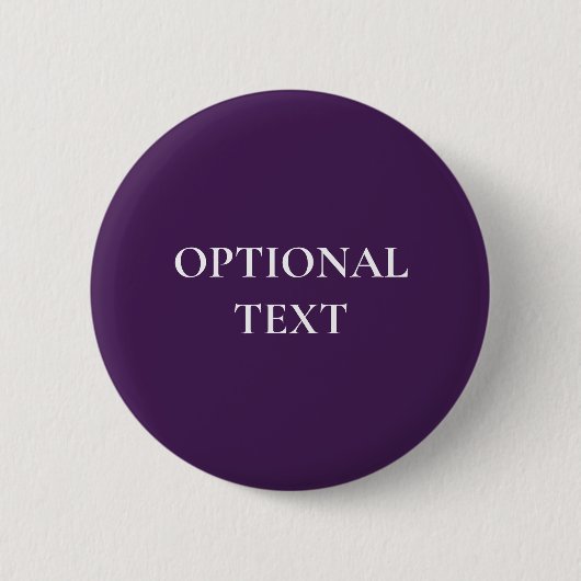 Spooky kleuren - Deep Paarse aangepaste tekst Butt Ronde Button 5,7 Cm (Voorkant)