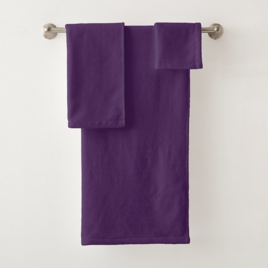 Spooky kleuren - Deep Paarse badhanddoek set Bad Handdoek (Insitu)
