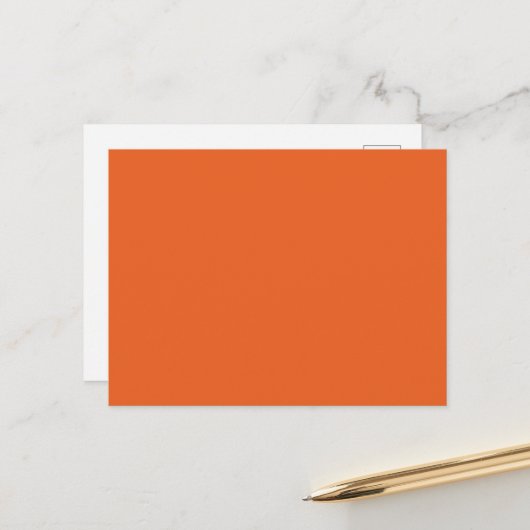Spooky kleuren - diep Oranje Briefkaart (Voorkant / Achterkant in situ)