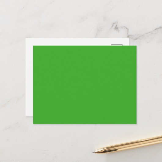 Spooky kleuren - Heldergroen Briefkaart (Voorkant / Achterkant in situ)