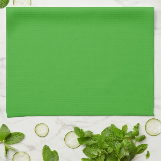 Spooky kleuren - Heldergroene keukenhanddoek (Gevouwen)