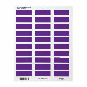 Spooky kleuren - Paarse labels (Full Sheet)