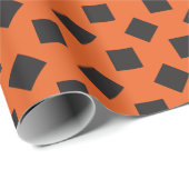 Spooky kleuren - Sinaasappel Pattern Wrapping Pape Cadeaupapier (Rol Hoek)
