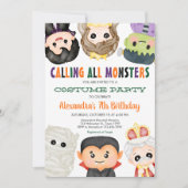 Spooky kostuum Halloween Verjaardag Kaart (Voorkant)