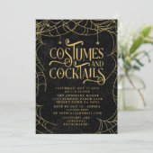 Spooky kostuums en cocktails WEB Volwassen Hallowe Kaart (Staand voorkant)