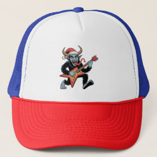 Spooky Krampus Guitar Electric Rock Kerstmis Trucker Pet