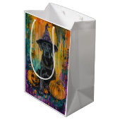 Spooky labrador hond Halloween heks en pompoen Medium Cadeauzakje (Achterkant Gekanteld)