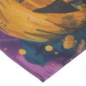 Spooky labrador hond Halloween heks en pompoen Tafelkleed (Gekanteld)