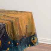 Spooky labrador hond Halloween heks en pompoen Tafelkleed (Voorbeeld)