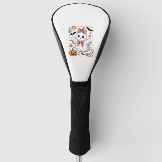 Spooky Lace Ghost Halloween Golfheadcover (Voorkant)