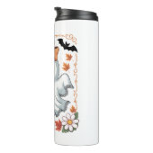 Spooky Lace Ghost Halloween Thermosbeker (Geroteerd rechts)