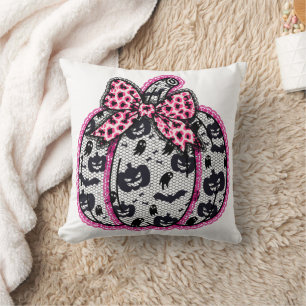 Spooky Lace Halloween Pumpkin Coquette Kussen