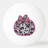 Spooky Lace Halloween Pumpkin Coquette Pingpongbal (Voorkant)
