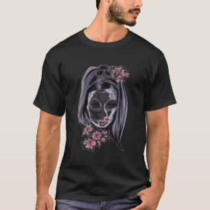 Spooky Lady Sugar schedel Halloween Dia De Los Mue T-shirt