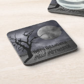 Spooky Landscape Halloween Bier Onderzetter (Linkerzijde)