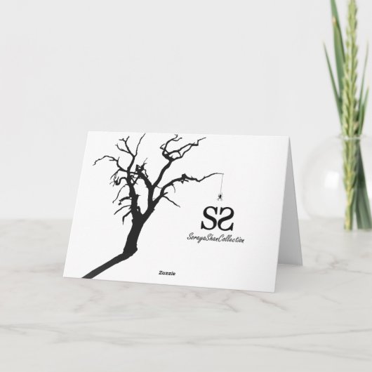 Spooky Landscape Halloween Card Kaart (Achterkant)