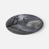 Spooky Landscape Halloween Papieren Bordje (Gekanteld)