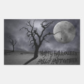 Spooky Landscape Halloween Rechthoekige Sticker (Voorkant)