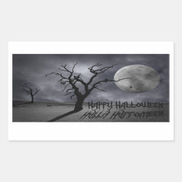 Spooky Landscape Halloween Rechthoekige Sticker