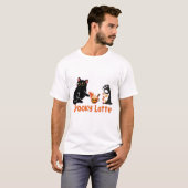 Spooky Latte Cat T-shirt (Voorkant volledig)