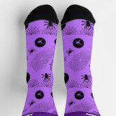 Spooky Lavender & Black Halloween Socks with Name Sokken (Top)