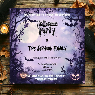 Spooky Lavender Halloween Feest - Volle Maan & Vle Kaart