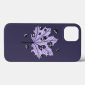 Spooky Leaf Eyes Paarse Gotische Kunst Case-Mate iPhone Case (Achterkant (horizontaal))