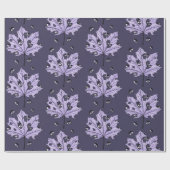 Spooky Leaf Met Ogen Paarse Gotische Kunst Cadeaupapier (Vlak)