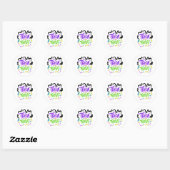 Spooky Lettering Stickers: Trick or treat Edition Ronde Sticker (Vel)