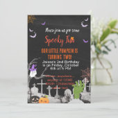 Spooky leuk Halloween thema speciaal feest Kaart (Staand voorkant)