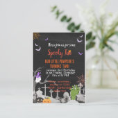 Spooky leuk Halloween thema speciaal feest Uitnodiging Briefkaart (Staand voorkant)