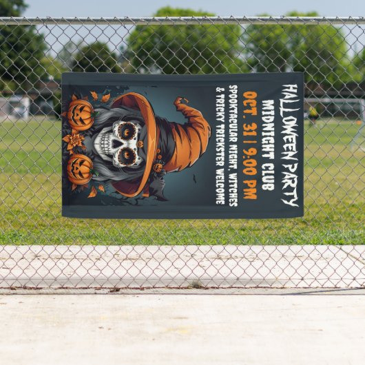 Spooky Leuk Ontwerp Betogend Decor Feestelijke Det Spandoek (Insitu)