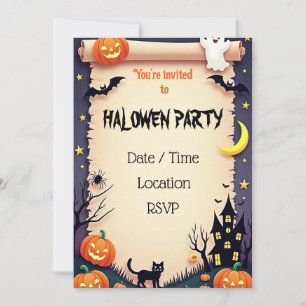 Spooky Leuke Halloween Feest Uitnodiging