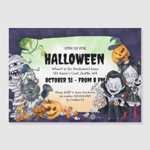 Spooky Leuke Halloween Party Magnetische Uitnodigi Uitnodiging