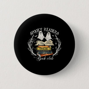 Spooky Lezers Boek Club Leraar Grappig Ghost Happy Ronde Button 5,7 Cm