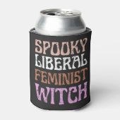 Spooky Liberal Feminist Witch Funny Political Blikjeskoeler (Blikje Voorkant)