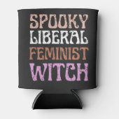 Spooky Liberal Feminist Witch Funny Political Blikjeskoeler (Voorkant)