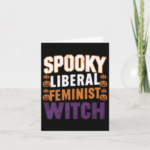 Spooky liberale feministische heks Halloween Femin Kaart
