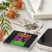 Spooky Liefde Verloren: Heksen Ride Vacuums Hallow Sleutelhanger (Voorkant Rechts)