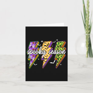 Spooky Lightning Bolt Grappig Halloween Spooky Sei Kaart