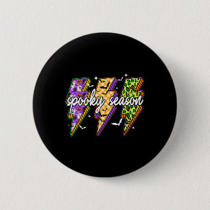Spooky Lightning Bolt Grappig Halloween Spooky Sei Ronde Button 5,7 Cm