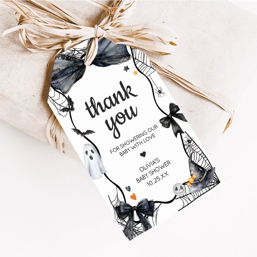 Spooky Little Boo Baby shower Favorietentjes Cadeaulabel