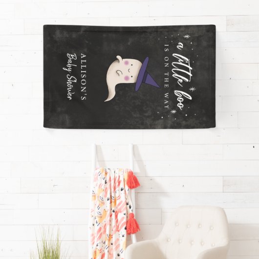 Spooky Little Boo Meisje Baby shower Spandoek