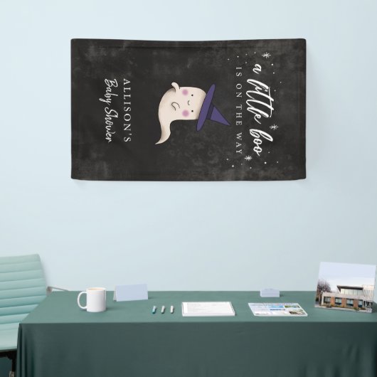 Spooky Little Boo Meisje Baby shower Spandoek (Beurs)