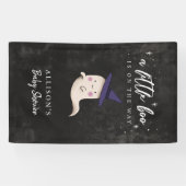 Spooky Little Boo Meisje Baby shower Spandoek (Horizontaal)